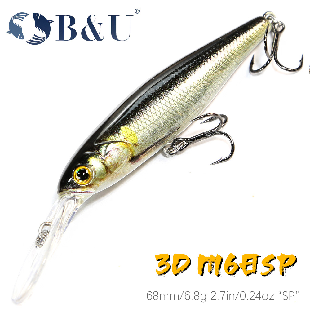 Fishing Lure Jerkbait - B & U-Leurre de pêche ÉlMinnow,